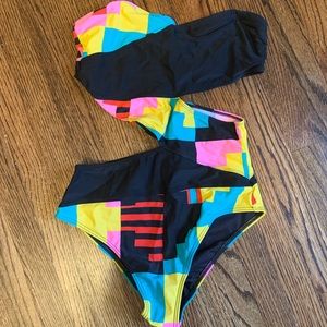 Volcom zig zag one piece swimsuit